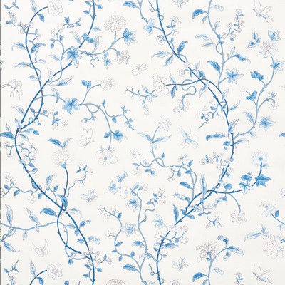 Schumacher Wallpaper FLORAISON PORCELAIN