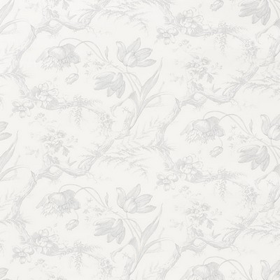 Schumacher Wallpaper TOILE DE FLEURS GRISAILLE