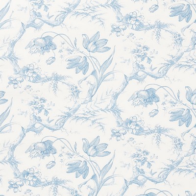 Schumacher Wallpaper TOILE DE FLEURS DELFT