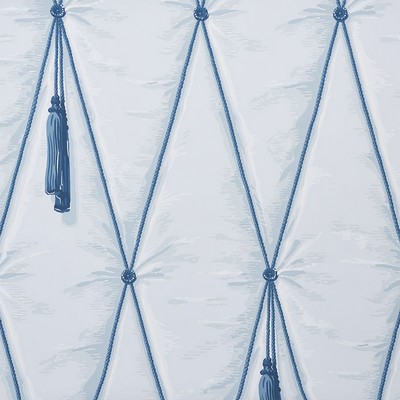 Schumacher Wallpaper DRAPERY BLUE