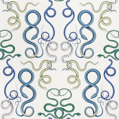 Schumacher Wallpaper GIOVE EMERALD & SAPPHIRE