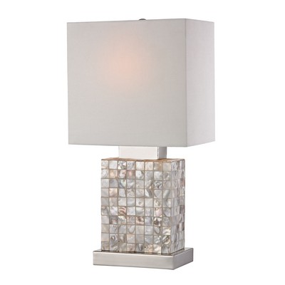 Sterling Mini Mother Of Pearl Lamp Mother Of Pearl,Chrome