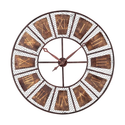 Sterling Outdoor Wall Clock Curnished Copper