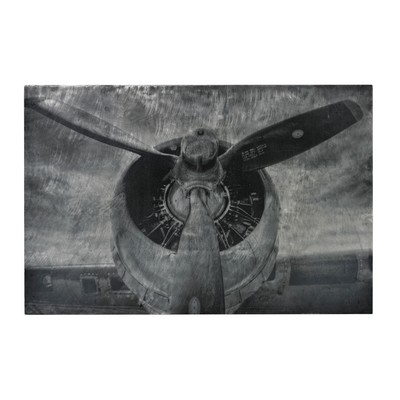 Sterling Alton-World War II Airplane Print Etched Print On Aluminum Black And White Etched Print On Aluminum