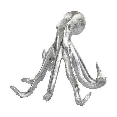 Sterling Silver Octopus Silver Leaf