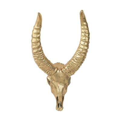 Sterling African Gazelle Wall Mounting Skull Gold Leaf