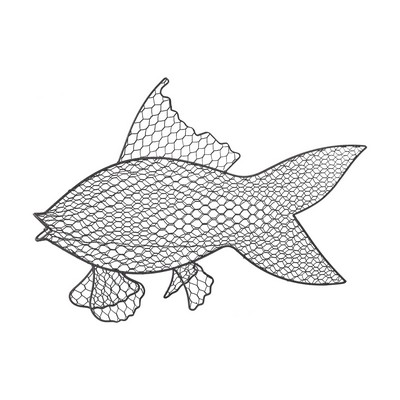 Sterling Wire Fish Wall Dcor Grey Iron