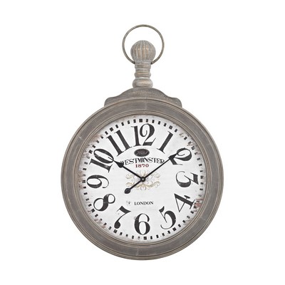 Sterling Haymarket Wall Clock In Preda Aged Grey Preda Aged Grey