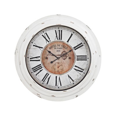 Sterling Theodore Wall Clock In Antique White Antique White