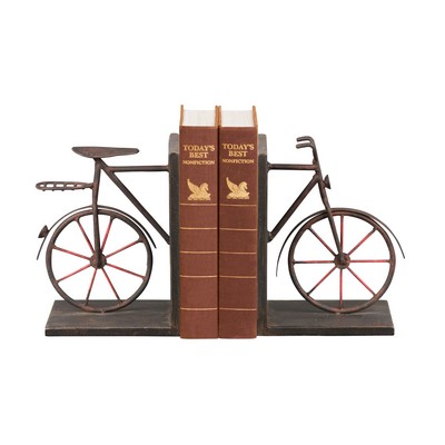 Sterling  Pair Bicycle Bookends Rust & aged red