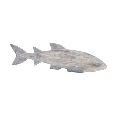 Sterling Cocos Island Wooden Whale White Wash
