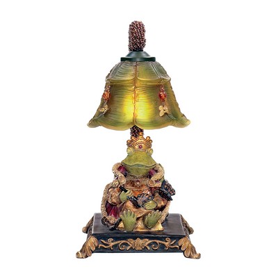 Sterling  Resting Queen Frog Mini Accent Table Lamp Filey Green