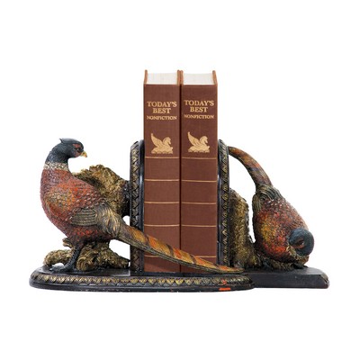 Sterling  Pair Of Autumn Pheasants Bookends Natural tones