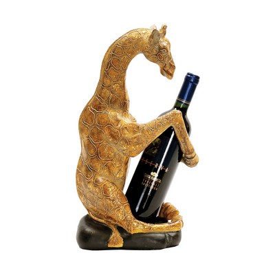 Sterling Giraffe Wine Caddy Antique cream