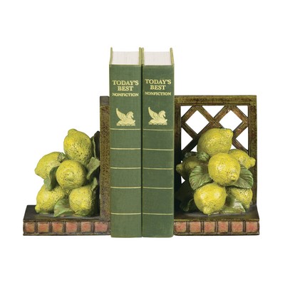 Sterling Pair of Lemon Orchard Bookends Yellow,green & brown