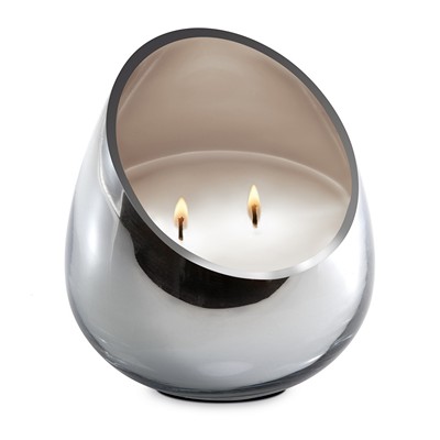 DecoFlair Candle - Spring Blossom Chrome Glass  Chrome