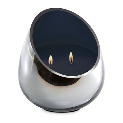 DecoFlair Candle - Cassis Noir Chrome Glass  Chrome