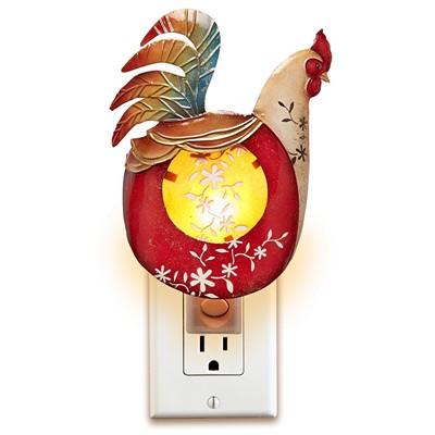 DecoFlair Nightlight Decor - Rooster Red, Yellow Green