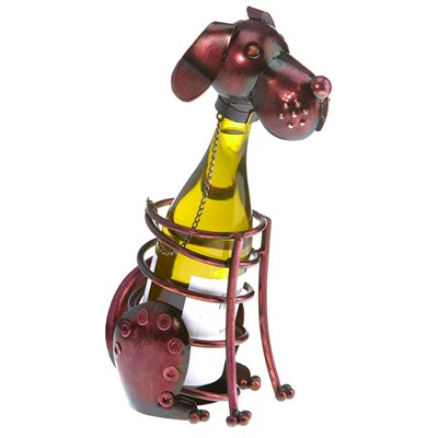 DecoFlair Wine Bottle Holder - Dog Brown
