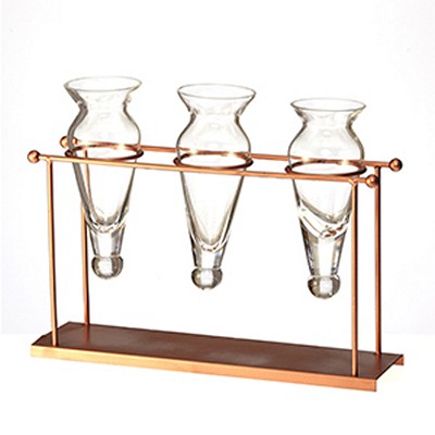 DecoFlair Table Decor - Glass & Metal Vase Copper Copper