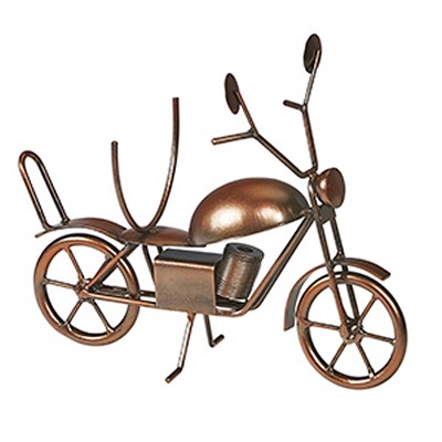 DecoFlair Wine Bottle Holder - Motorcycle Ant. Copper copper