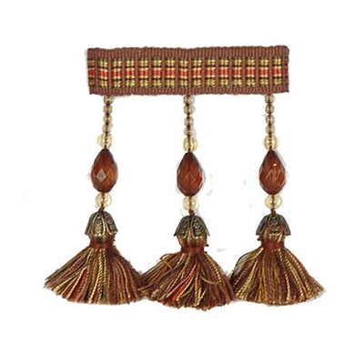 RM Coco Trim T1115 BEAD TASSEL F UMBER BEAD TASSEL FRINGE