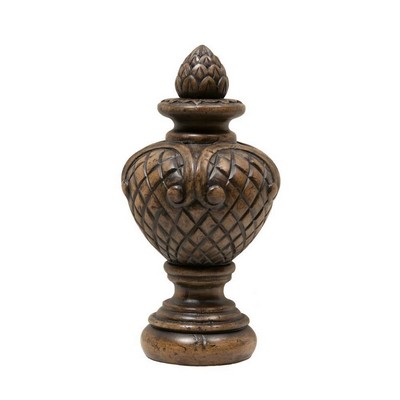 Kasmir Hardware Fanfare Finial Walnut          