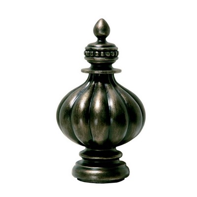 Kasmir Hardware Opus Finial Graphite        
