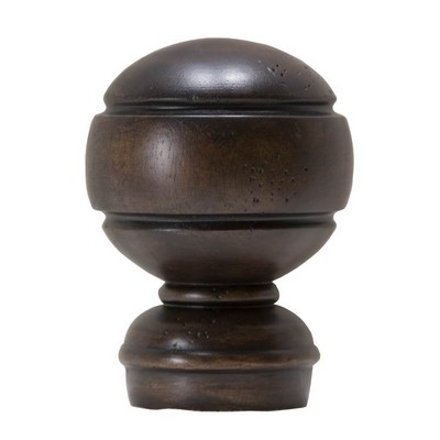 Kasmir Hardware Rondo Finial Pecan           