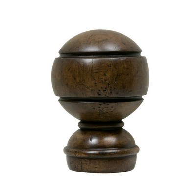 Kasmir Hardware Rondo Finial Walnut          