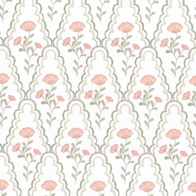 Stout Wallpaper W7848 SCALLOP FLORAL 1 BLOSSOM