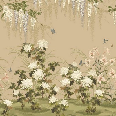 1838 Wallcoverings WISTERIA BLOOM (WP) 01 ALABASTER
