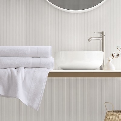 Olliix 500GSM Plush 2pc XL Towel Set White