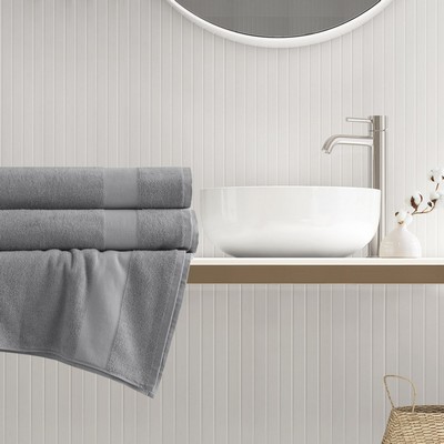 Olliix Plush 2pc XL Towel Set Charcoal