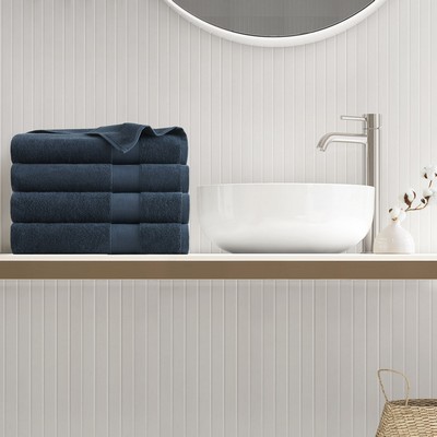 Olliix 500GSM Plush Towel Set Navy