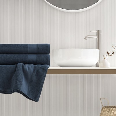 Olliix 500GSM Plush 2pc XL Towel Set Navy
