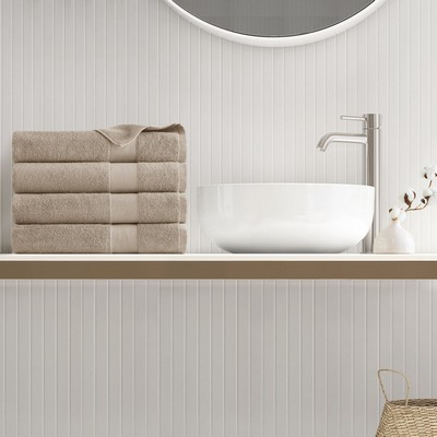 Olliix 500GSM Plush Towel Set Beige