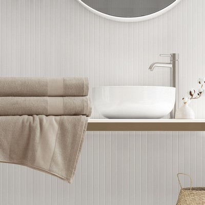 Olliix 500GSM Plush 2pc XL Towel Set Beige