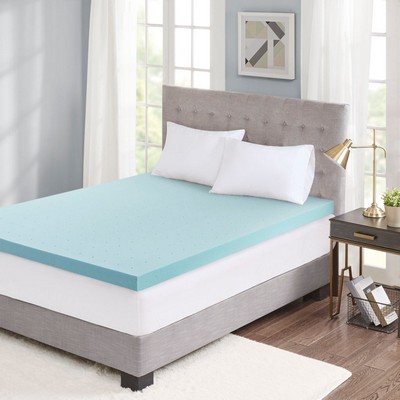 Olliix 3in Gel Memory Foam with Cooling Cover White