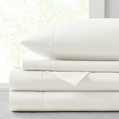 Olliix Luxury Egyptian 500TC Cotton Sheet Set White