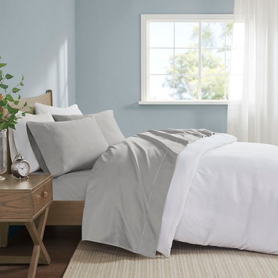 Olliix 600 Thread Count Sheet Set Split Light Grey