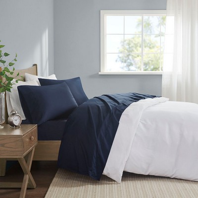 Olliix 600 Thread Count Sheet Set Split Navy