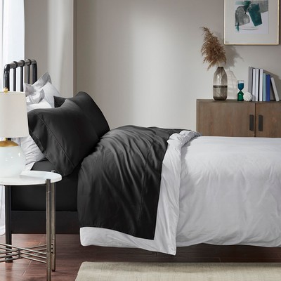 Olliix 1500 Thread Count King Black