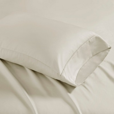 Olliix 1500 Thread Count Pillowcase King Ivory