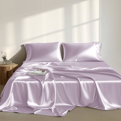 Olliix Satin Sheet/sheet Set Lilac