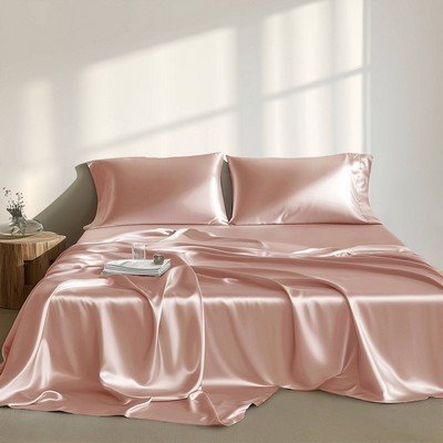 Olliix Satin Sheet/sheet Set Blush