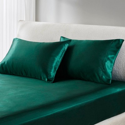 Olliix Satin Pillowcase Emerald