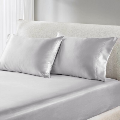 Olliix Satin Pillowcase Light Grey
