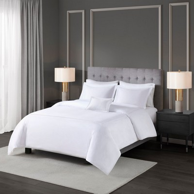 Olliix 200 Thread Count Printed Cotton King/Cal White/White