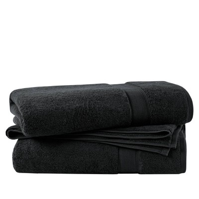 Olliix Ultra-Soft 100% Cotton Absorbent Towel Set Black